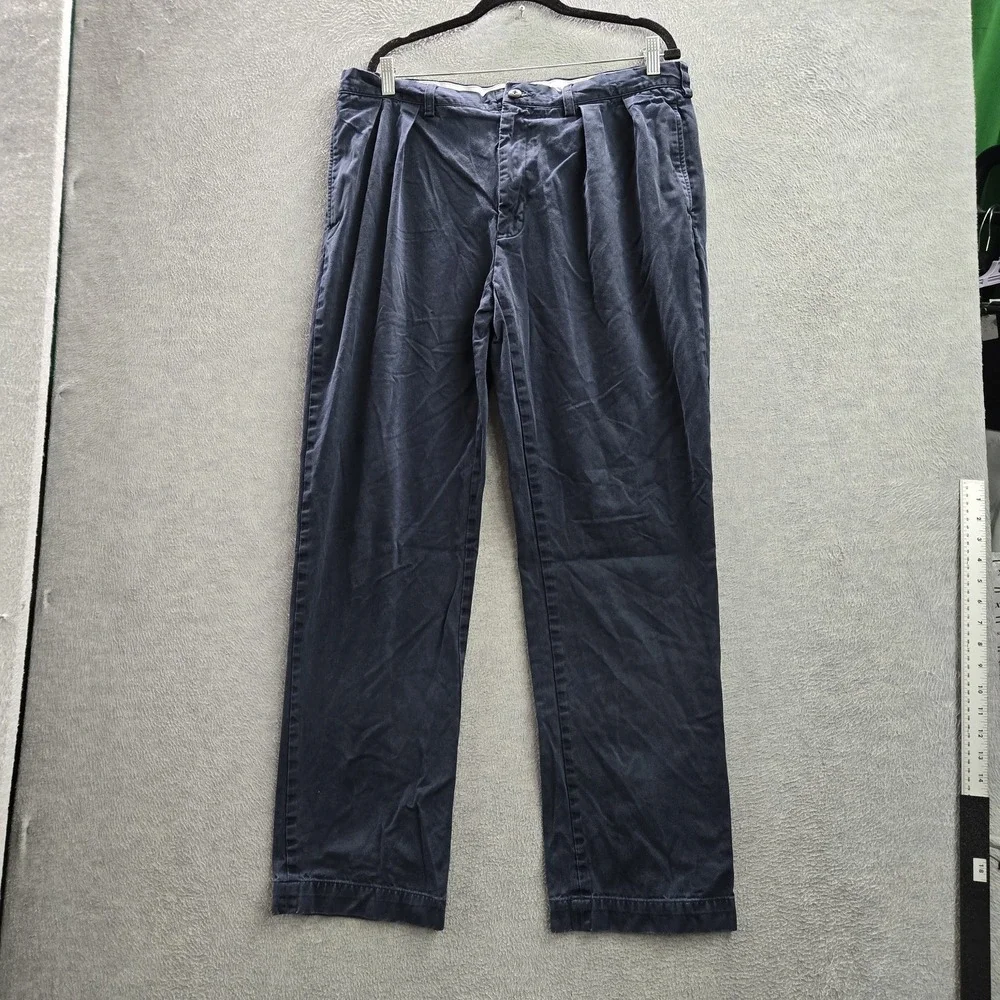 Polo Ralph Lauren Men Pants 36/34 Blue Chino Twill Pleated‎ Classic 30.5